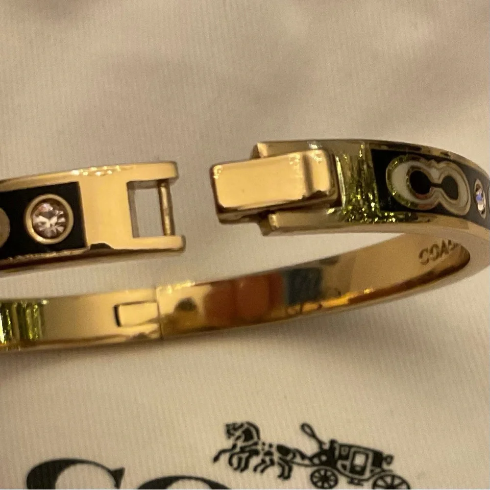 Coach Signature Enamel Bangle Bracelet - Picture 4 of 6